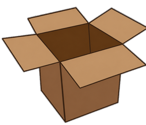 RSC (Regular Slotted Container) box illustration