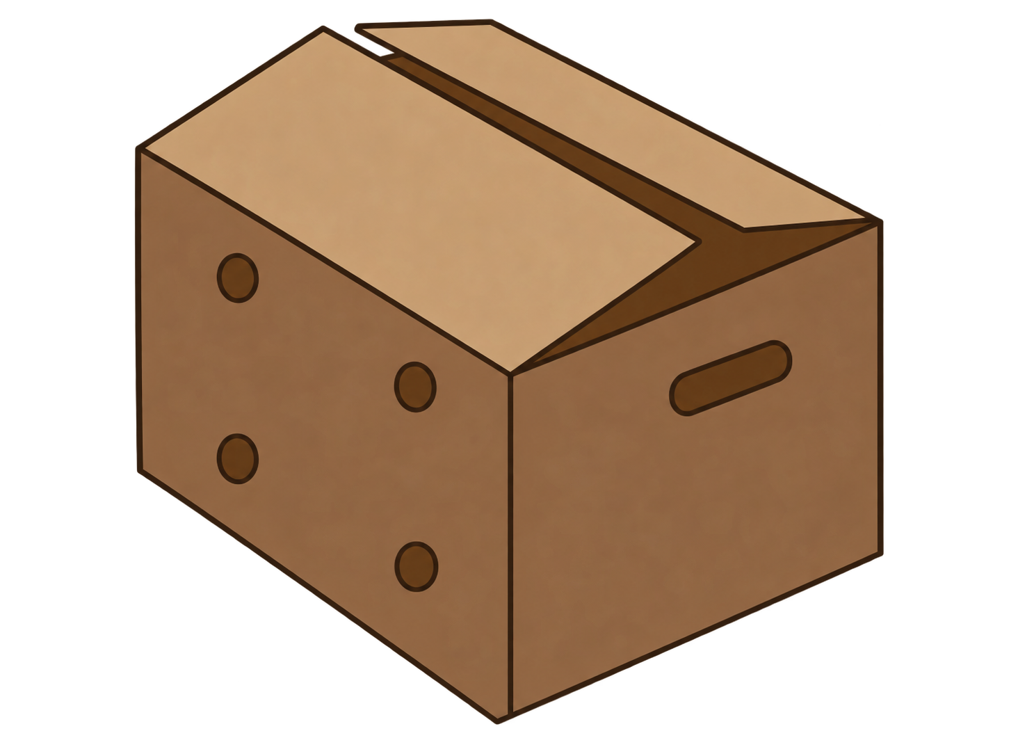 Ventilated fruit and produce box illustration