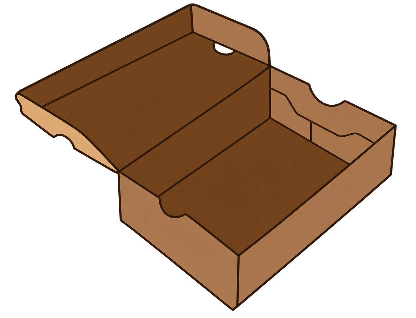 Hand-hole box illustration
