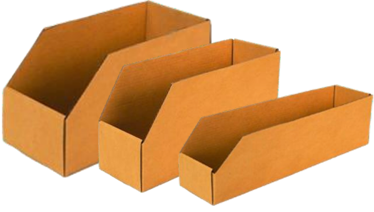 Partition tray boxes, three sizes
