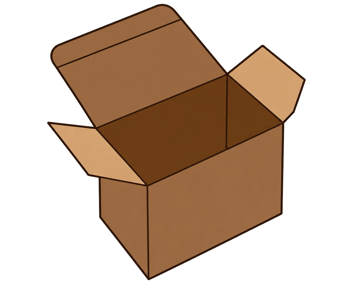 Standard shipping box illustration