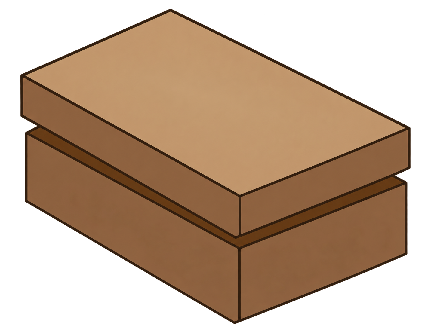 Two-piece telescope box illustration
